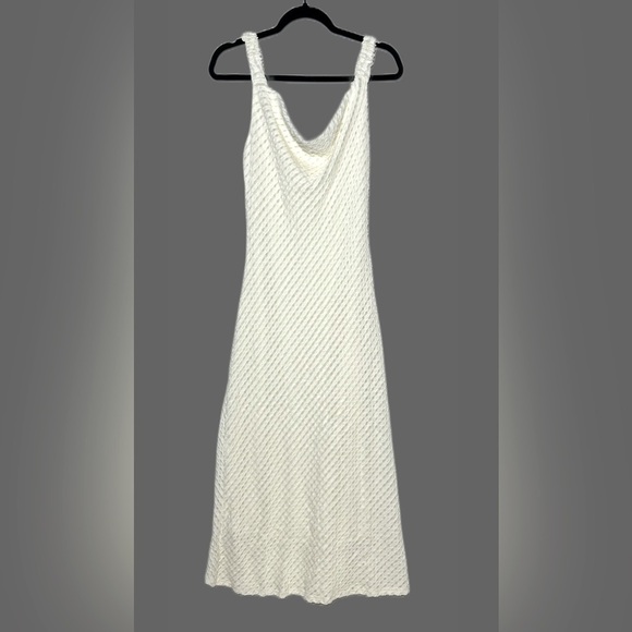 NWT Vici X Skylar Rose Cordera Textured Cowl Neck Midi Dress in Cream, Medium - Picture 6 of 15